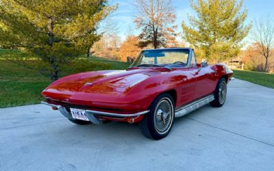 1964 Chevrolet Corvette Convertible 327 4SPD PS PB Side Pipes Knock Offs