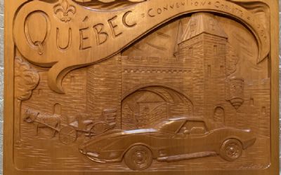 Photo of a 1980 Wood Carving Corvette Autographed Arkus-Duntov for sale